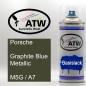 Preview: Porsche, Graphite Blue Metallic, M5G / A7: 400ml Sprühdose, von ATW Autoteile West.